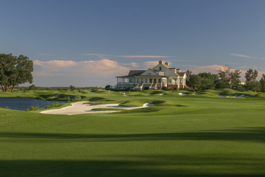 The 18th Hole of the Dye Course of Colleton River Plantation  in Bluffton, SC on October 23-25 ,2013. (USGA Russell Kirk)